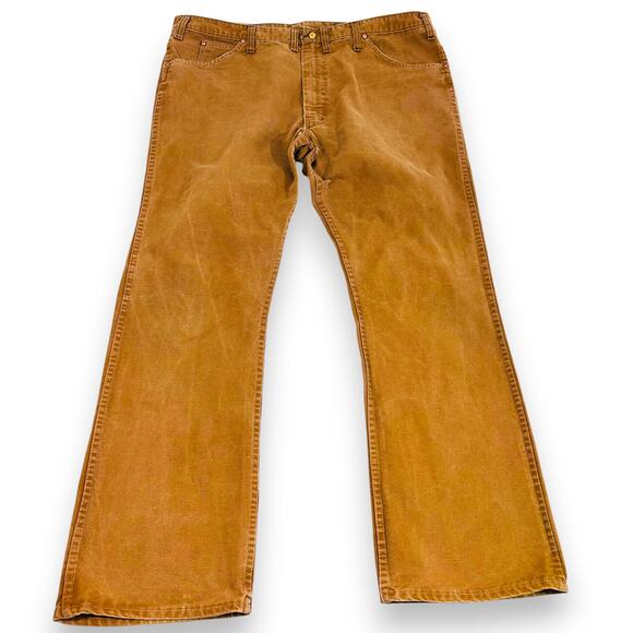 Carhartt Mens 42x32 Rivet Vintage Bootcut Duck Pants 100% Cotton Made In U.S.A. - Picture 1 of 10